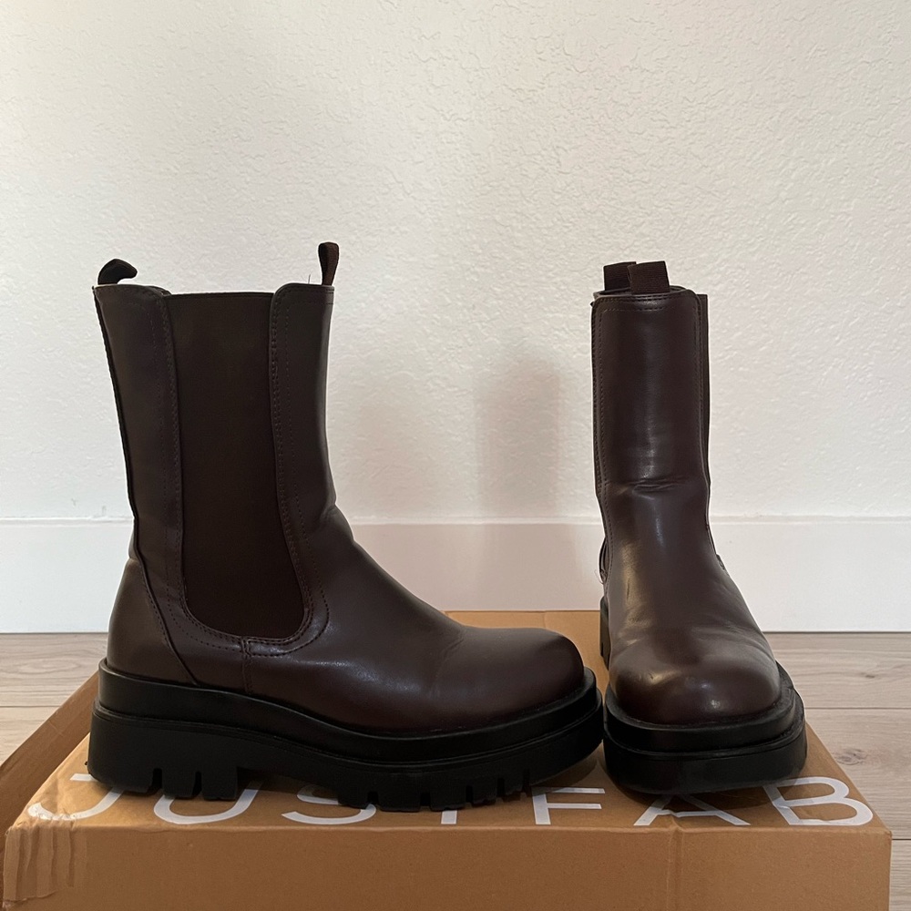 JustFab Brown Ankle Boots